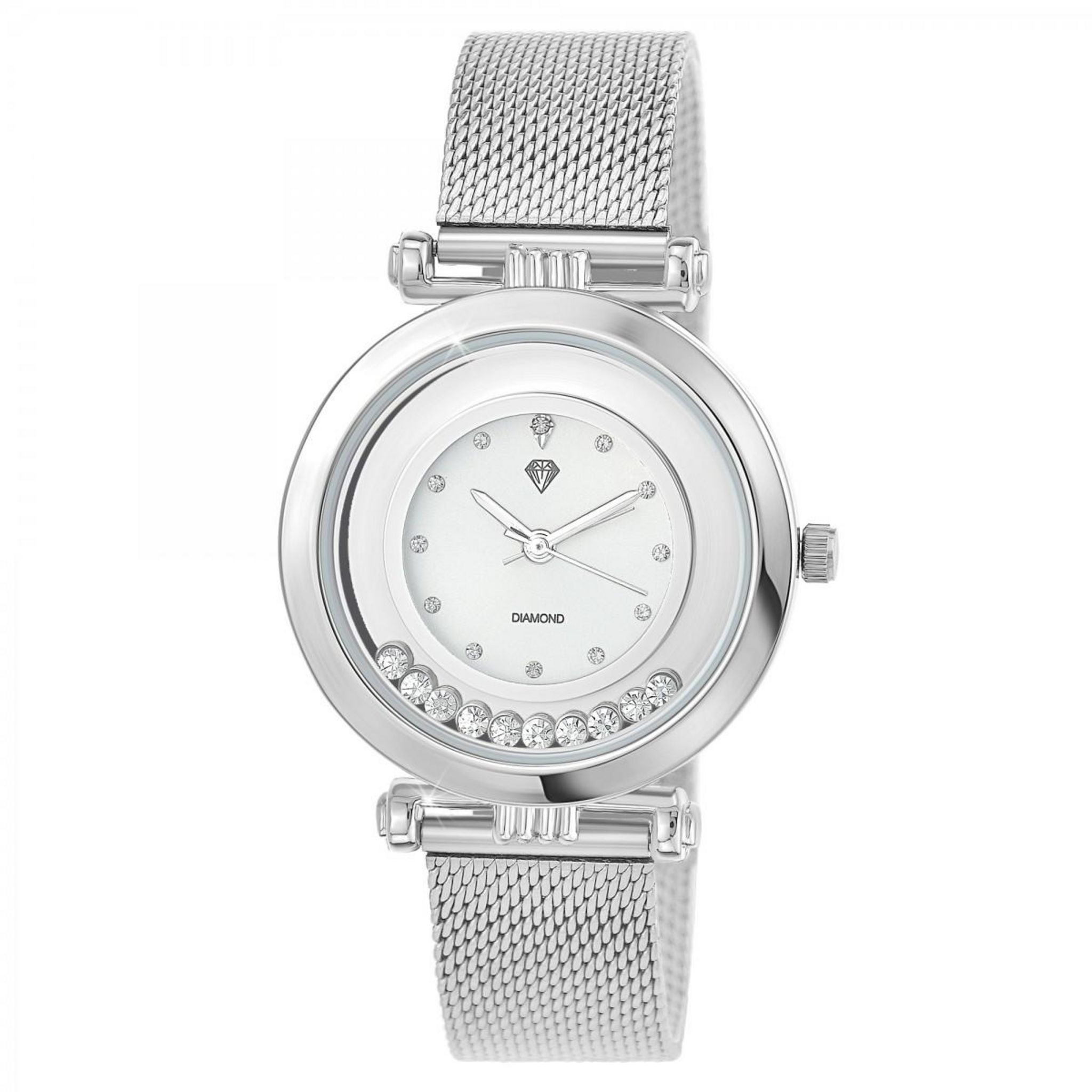 Montre Homme ICE HOUSE Luxe - Cadran Romain Avec Diamants Et Date - Mouvement Quartz Japonais