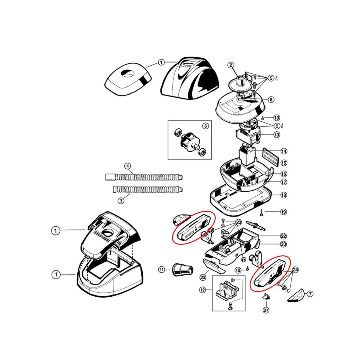 Hayward Kit patins blancs pour nettoyeur de piscine - Hayward