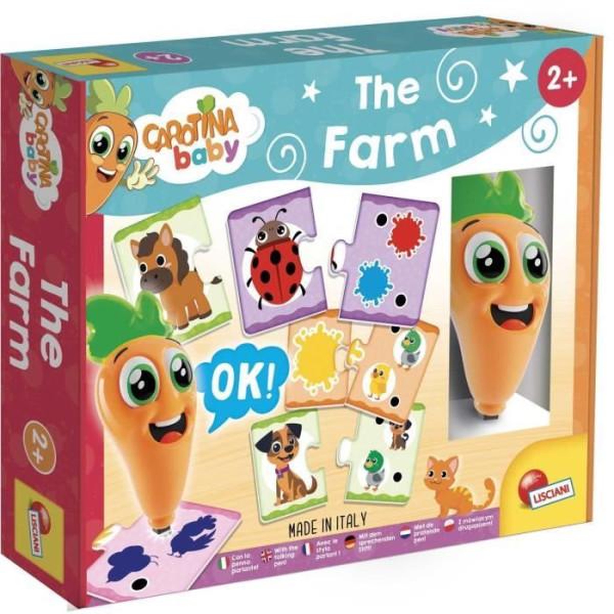 LISCIANI GIOCHI La Ferme - Stylo parlant - CAROTINA BABY - Découverte de la ferme, Stylo interactif
