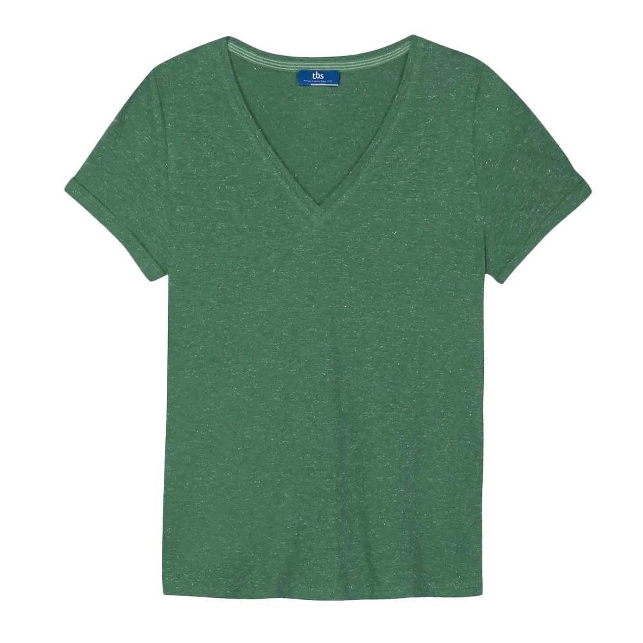 TBS T-shirt Vert Femme TBS ADINATEE 29418. Coloris disponibles : Vert