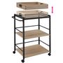 Voir la diapositive 6 : tectake Chariot de service style industriel Bois clair industriel, Chêne Sonoma