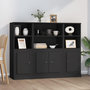 Voir la diapositive 1 : VIDAXL Buffets 3 pcs noir bois d'ingenierie