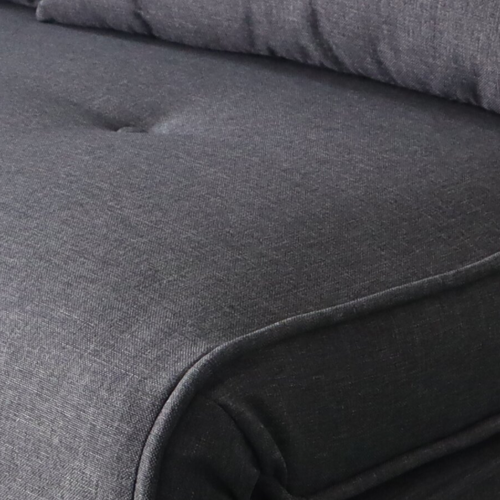 Voir la diapositive 6 : CONCEPT USINE Canapé convertible en tissu gris foncé 2 places doris