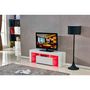 Voir la diapositive 3 : Habitat et Jardin Meuble TV LED  Borda  - 130 x 34 x 45 cm - Blanc laqué