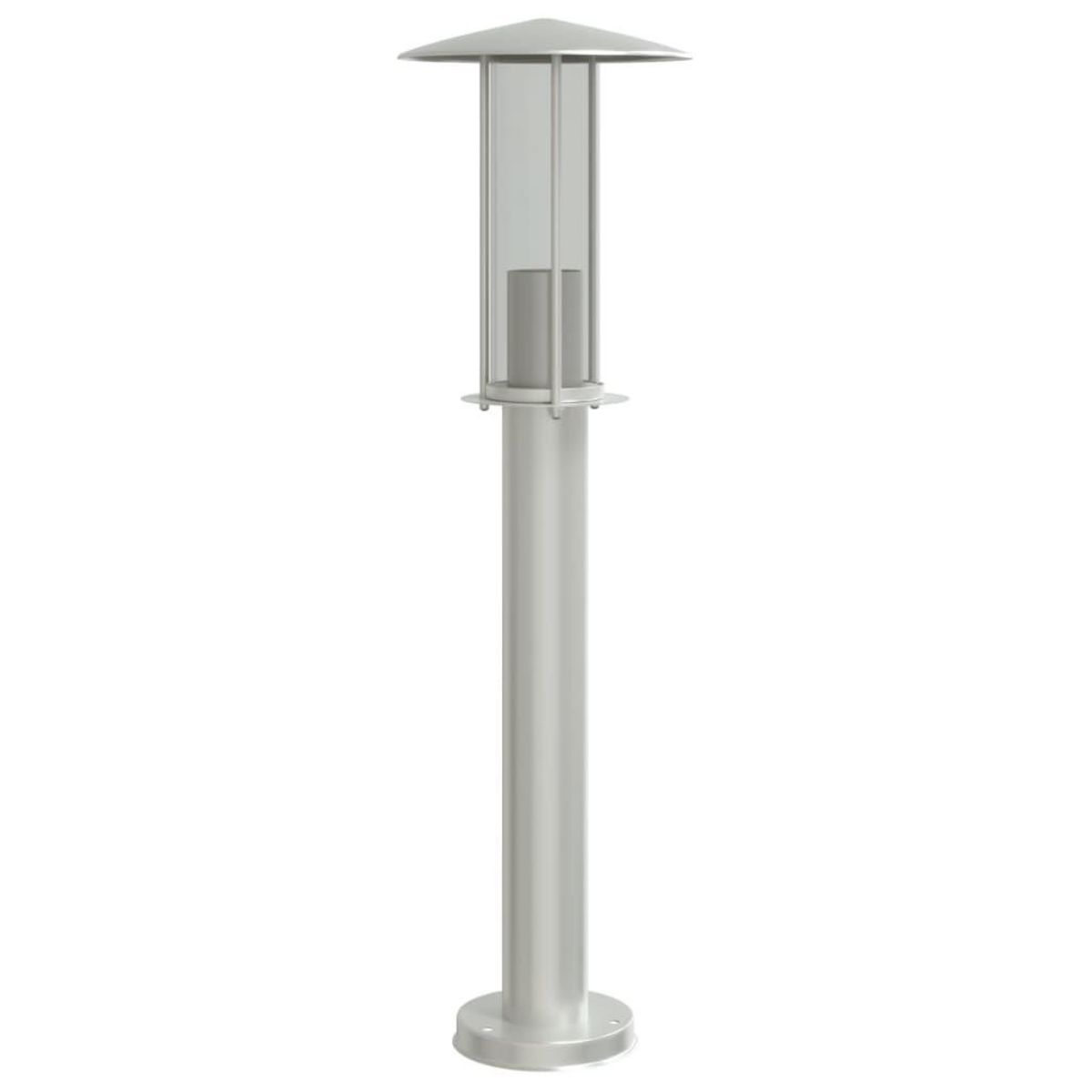 VIDAXL Lampadaire d'exterieur argente 60 cm acier inoxydable