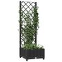 Voir la diapositive 3 : VIDAXL Jardiniere avec treillis Noir 40x40x121,5 cm PP