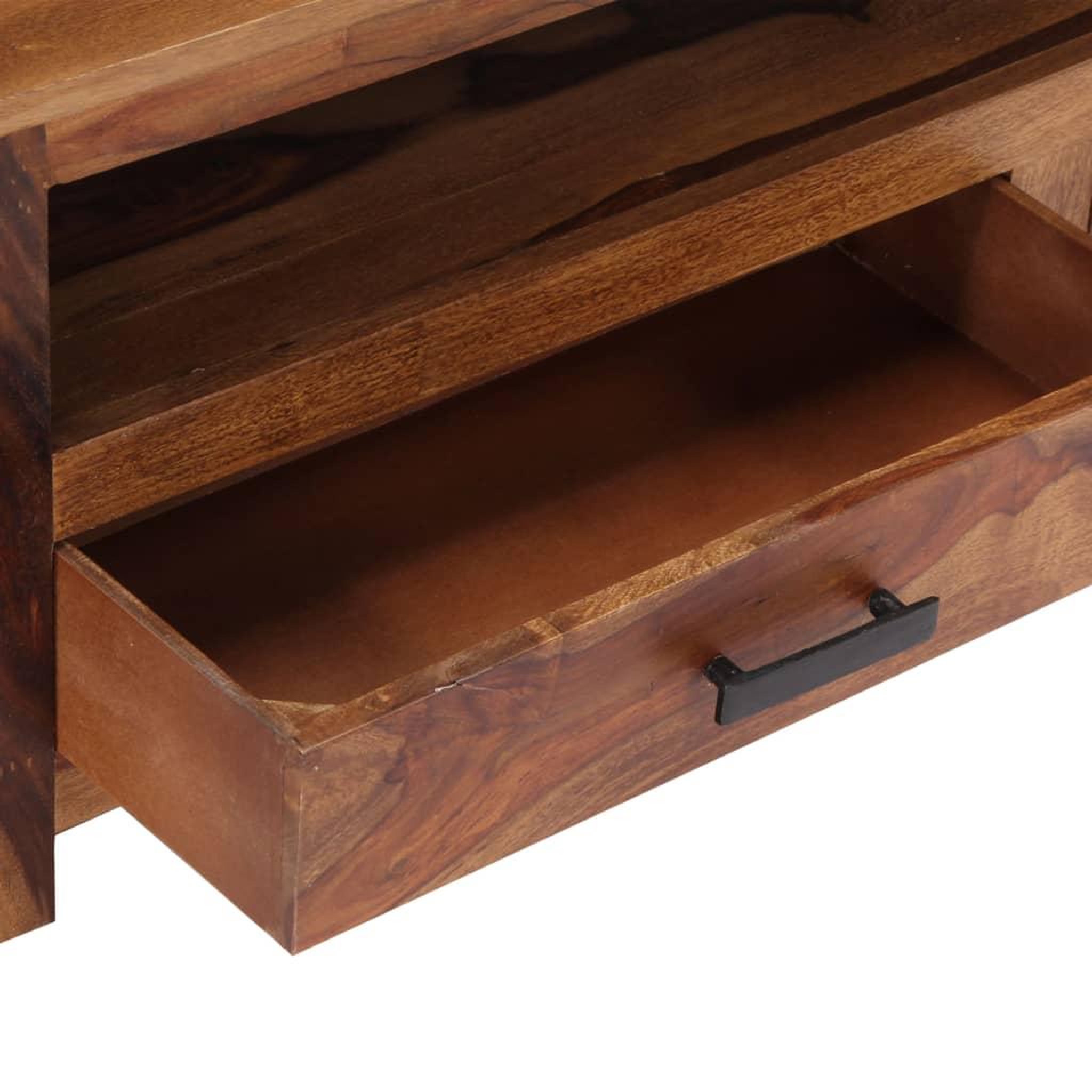 Voir la diapositive 5 : VIDAXL Meuble TV 118x30x40 cm Bois massif