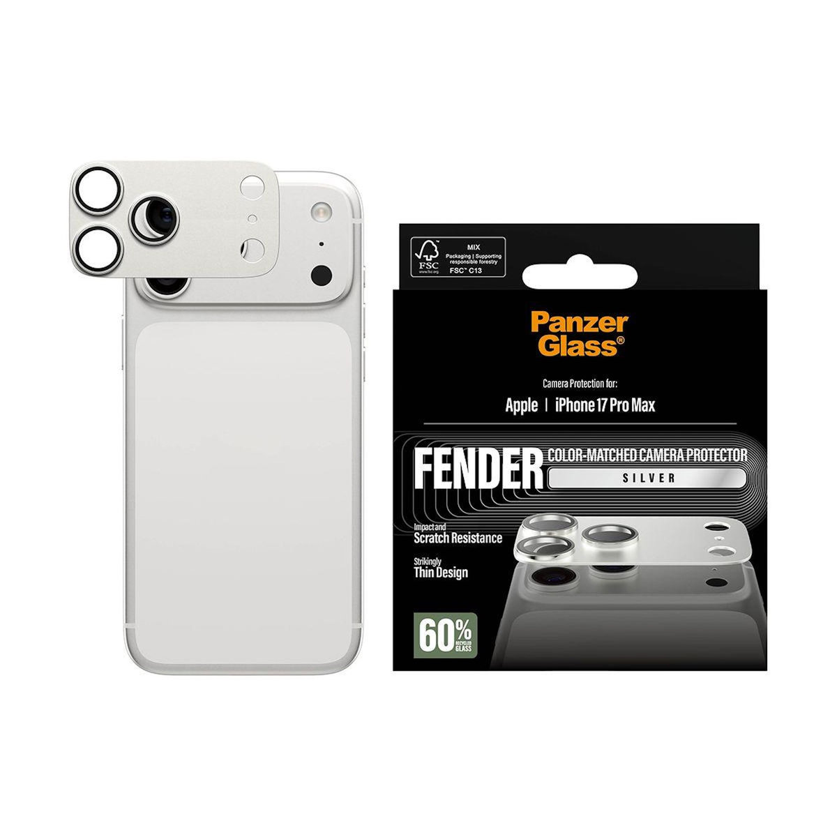 PANZERGLASS Protège objectif iPhone 17 Pro Max protège obj silver