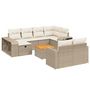 Voir la diapositive 2 : VIDAXL Salon de jardin 11 pcs avec coussins beige resine tressee