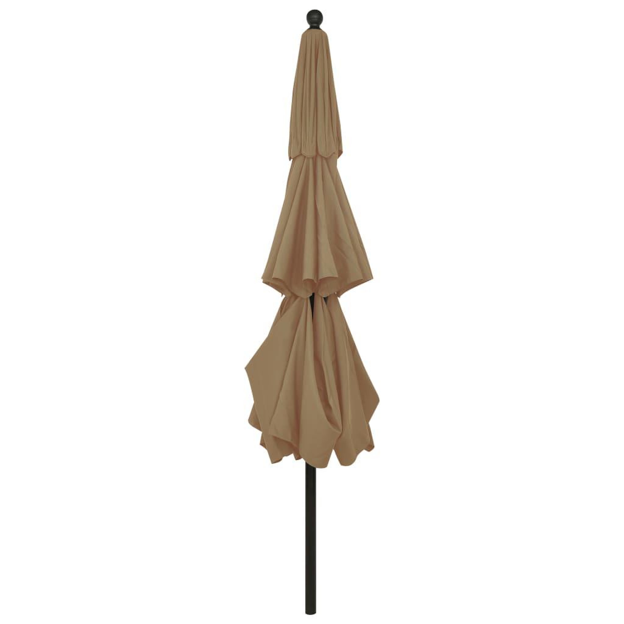 Voir la diapositive 4 : VIDAXL Parasol de jardin a 3 niveaux avec mat en aluminium taupe 3,5 m