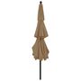 Voir la diapositive 4 : VIDAXL Parasol de jardin a 3 niveaux avec mat en aluminium taupe 3,5 m