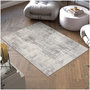 Voir la diapositive 1 : tectake Tapis design vintage à poils courts en laine synthétique et feutre beige/gris 120 x 170 cm