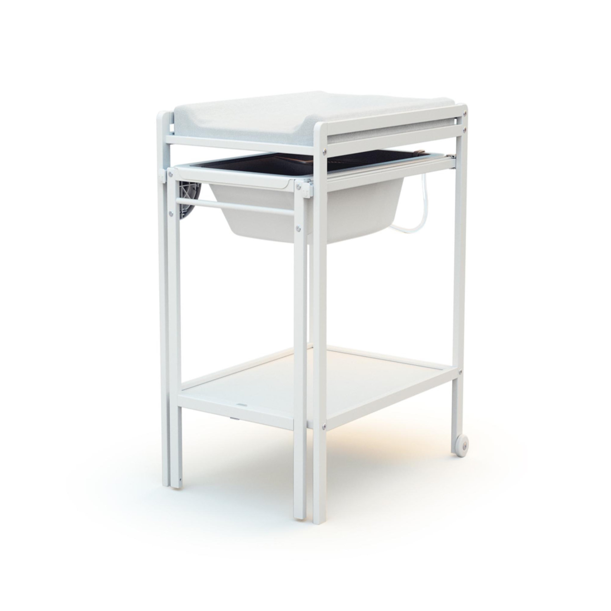 Voir la diapositive 2 : WEBABY Table à langer avec baignoire en bois lilo