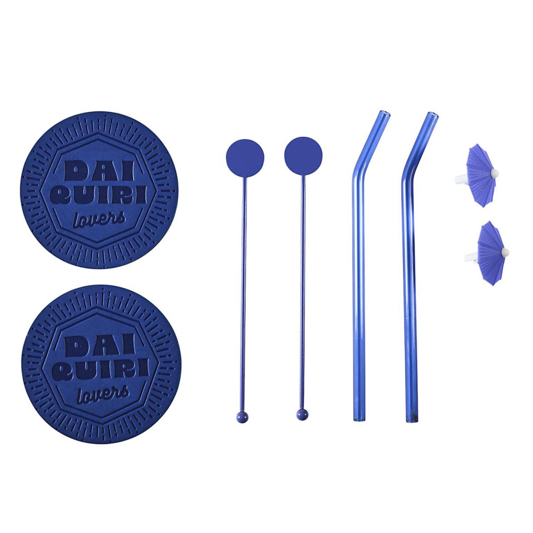 Voir la diapositive 3 : COOK CONCEPT Coffret cocktail 10 pièces  daiquiri  19cm bleu