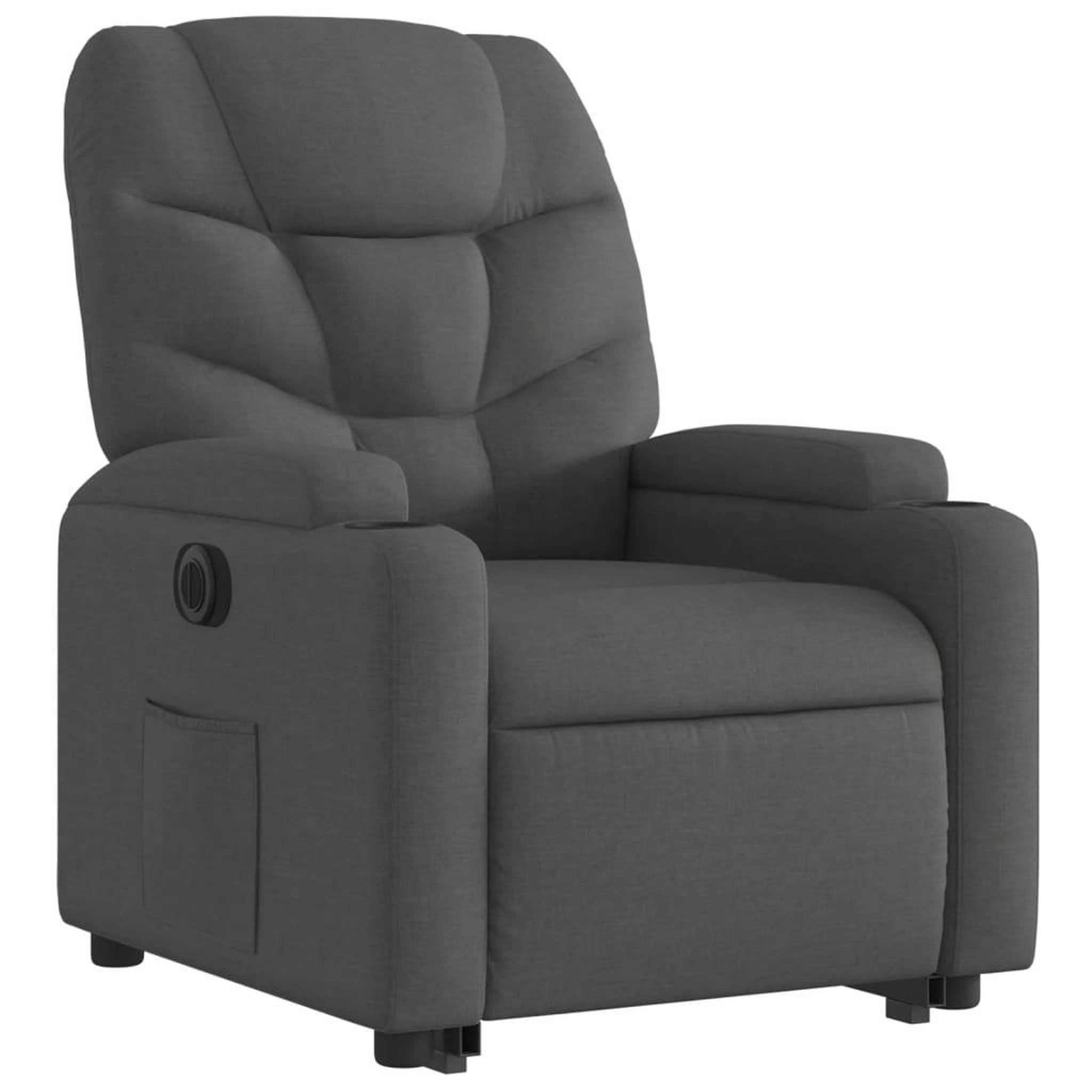 Voir la diapositive 4 : VIDAXL Fauteuil inclinable electrique gris fonce tissu