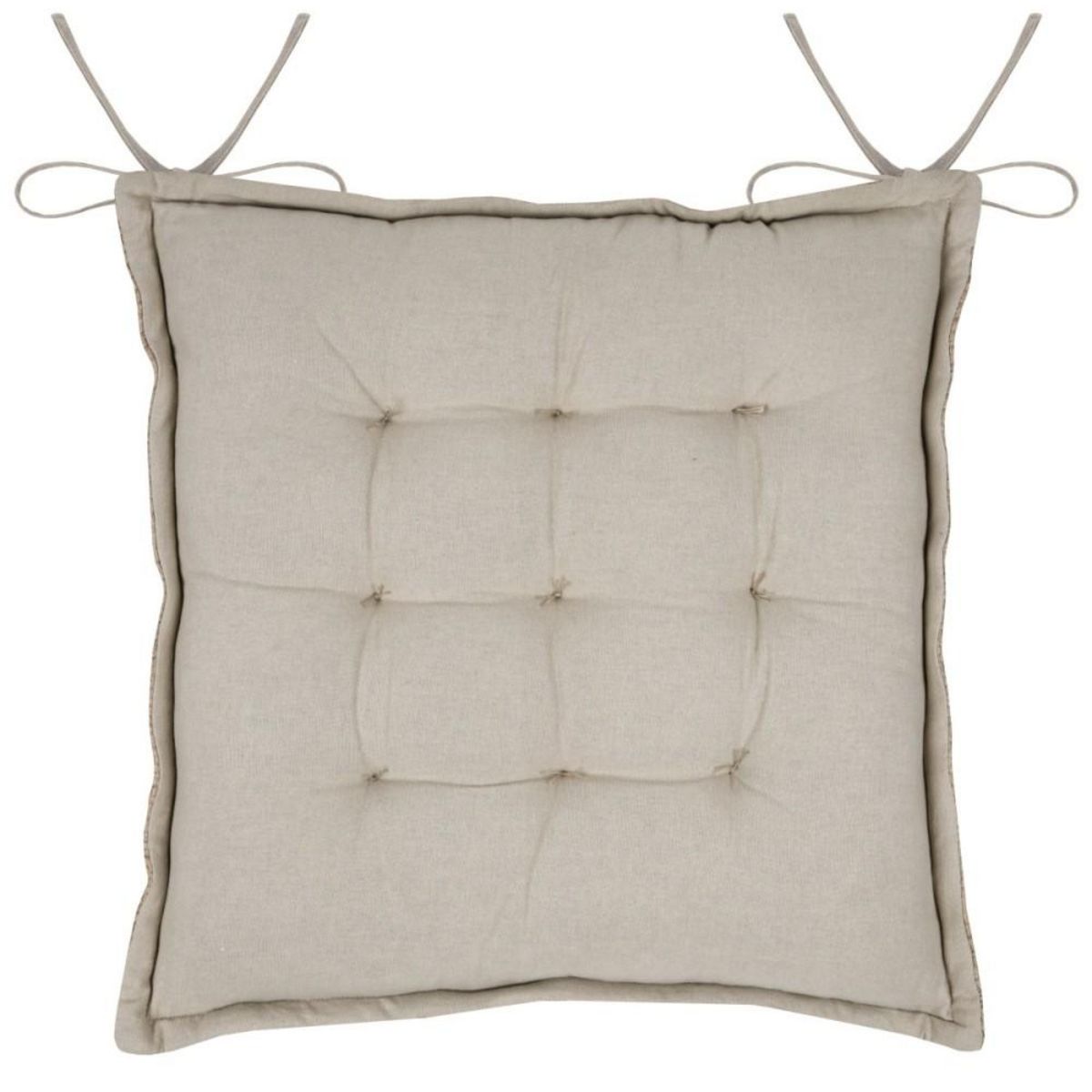 STOF Lot de 4 galettes de chaise réversible coton jute Kinogi