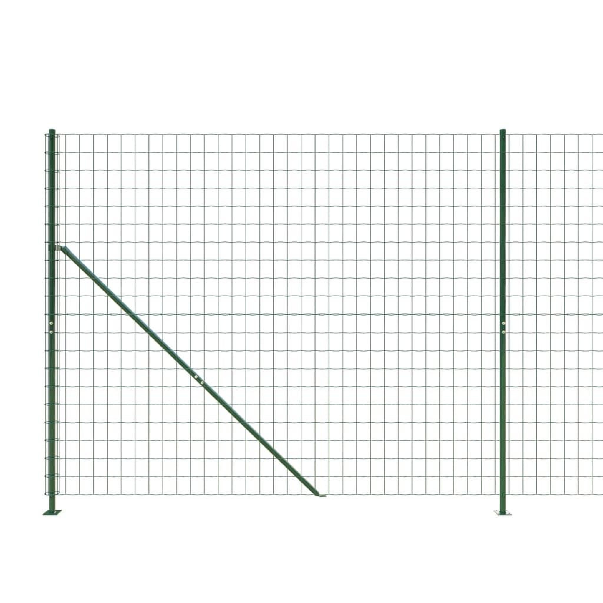 Voir la diapositive 4 : VIDAXL Cloture en treillis metallique avec bride vert 2,2x25 m