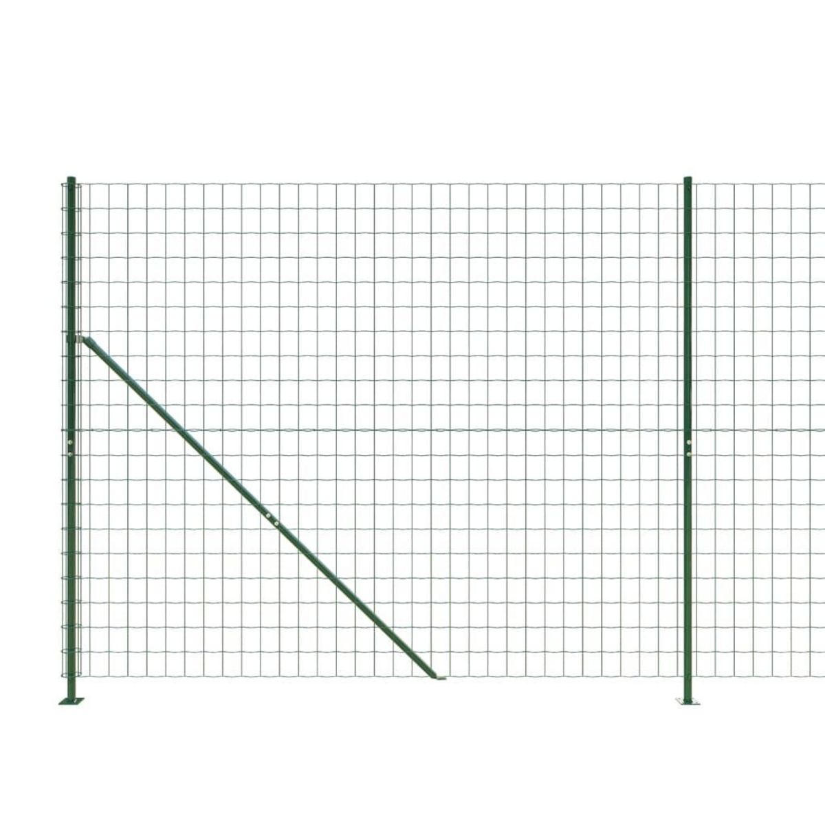 VIDAXL Cloture en treillis metallique avec bride vert 2,2x25 m