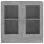 VIDAXL Armoire a vitrine Gris beton 82,5x30,5x80 cm Agglomere