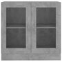 VIDAXL Armoire a vitrine Gris beton 82,5x30,5x80 cm Agglomere