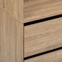 Voir la diapositive 4 : FIVE Dressing 3 tiroirs avec penderie - Beige