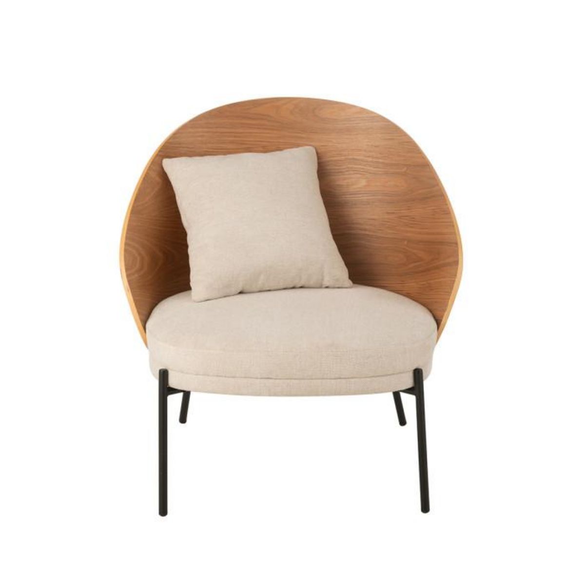 Paris Prix Fauteuil Lounge Design  Lone  81cm Naturel & Beige