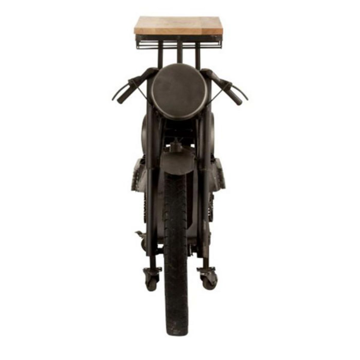 Paris Prix Table de Bar Design  Motocyclette  200cm Gris