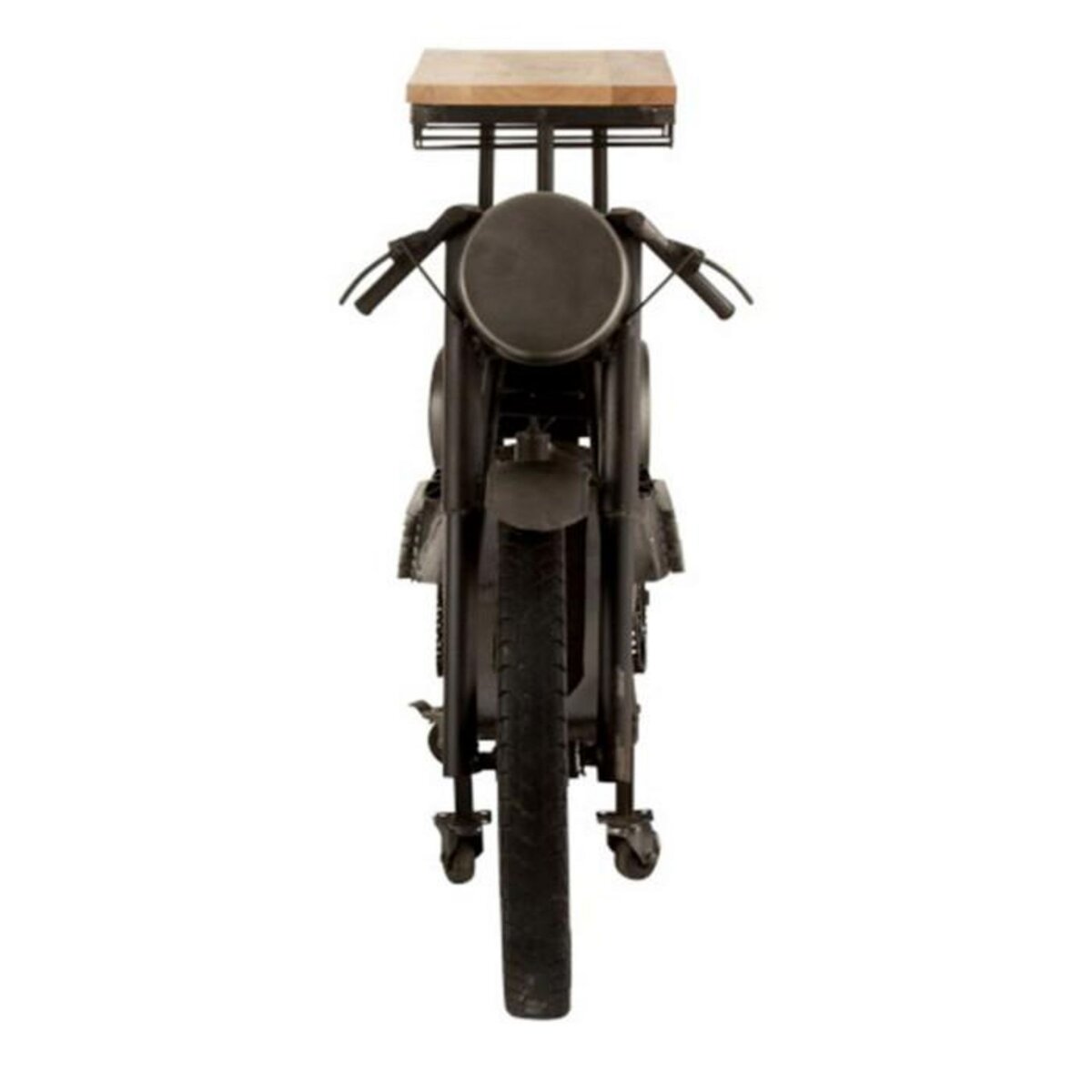 Paris Prix Table de Bar Design  Motocyclette  200cm Gris