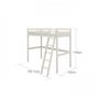 Voir la diapositive 4 : MARKET24 Lit mezzanine enfant - 90 x 190 cm - Pin massif blanchi - Sommier inclus - ERIKA