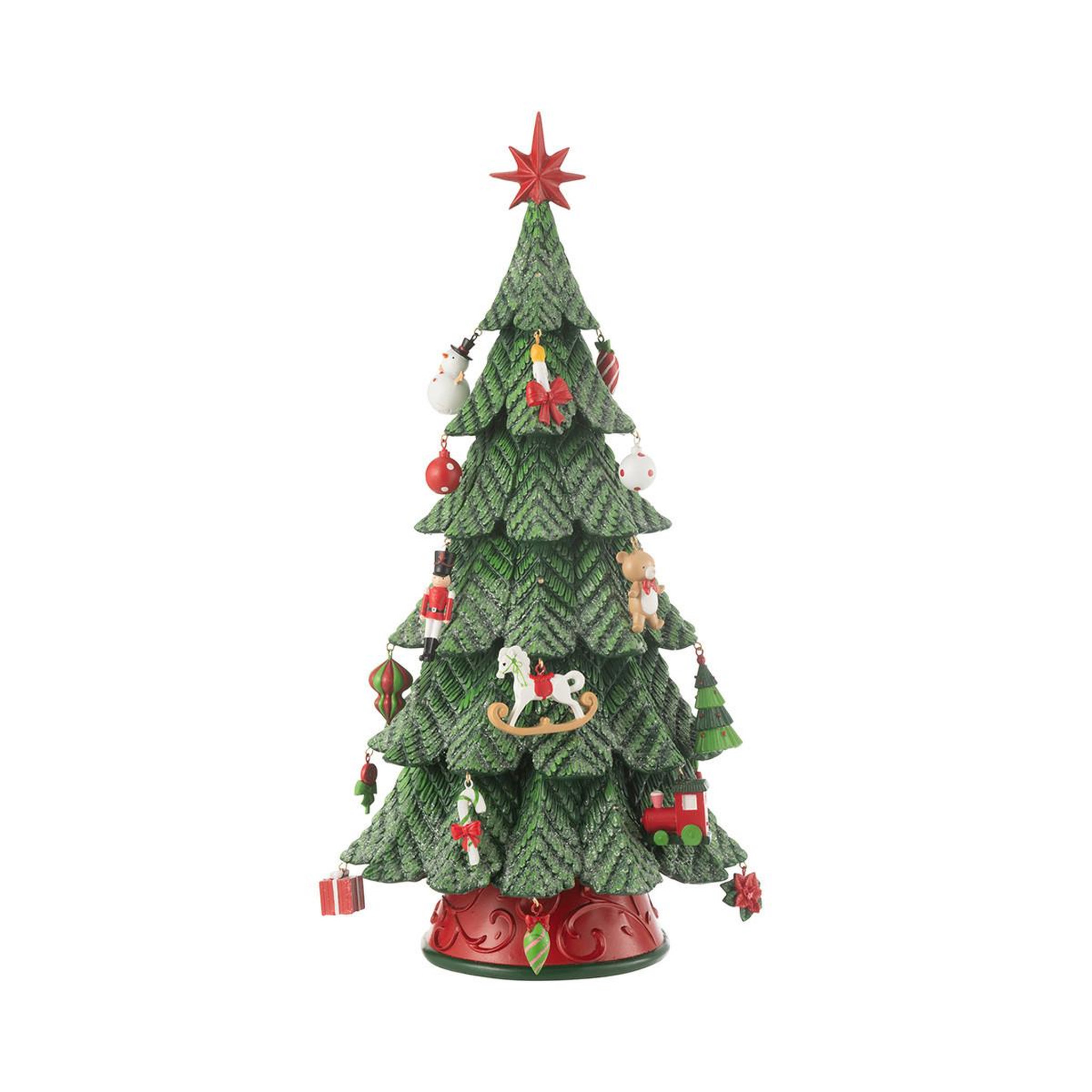 Voir la diapositive 2 : J-LINE Sapin de noël déco à led  zane  51cm multicolore