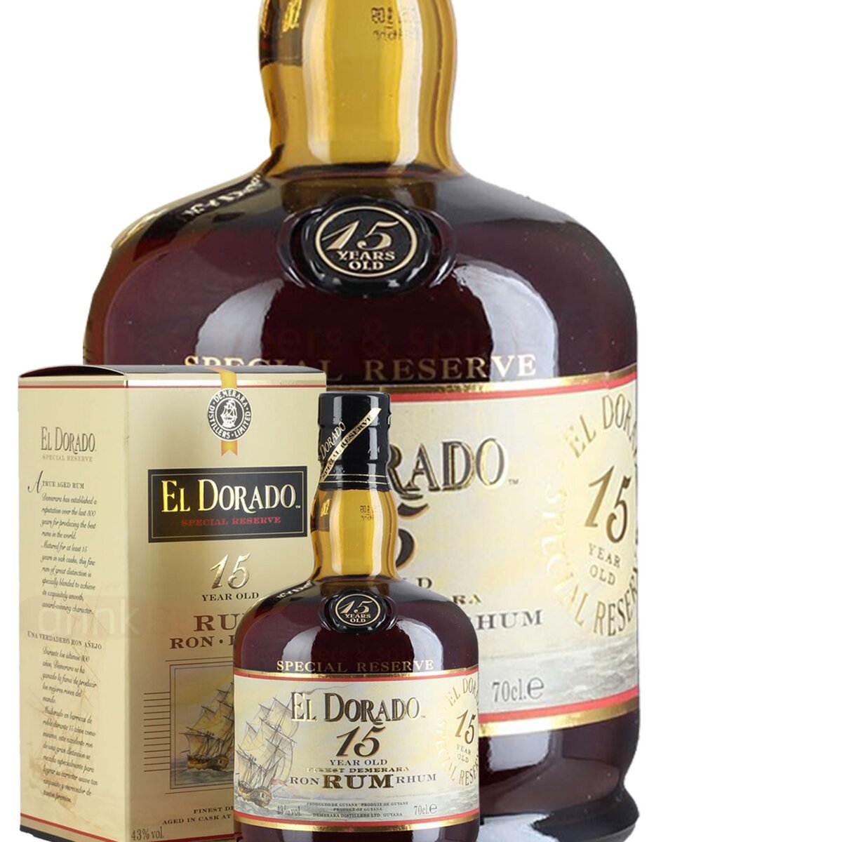 El Dorado Rhum El Dorado 15 ans - 70cl avec étui 43%