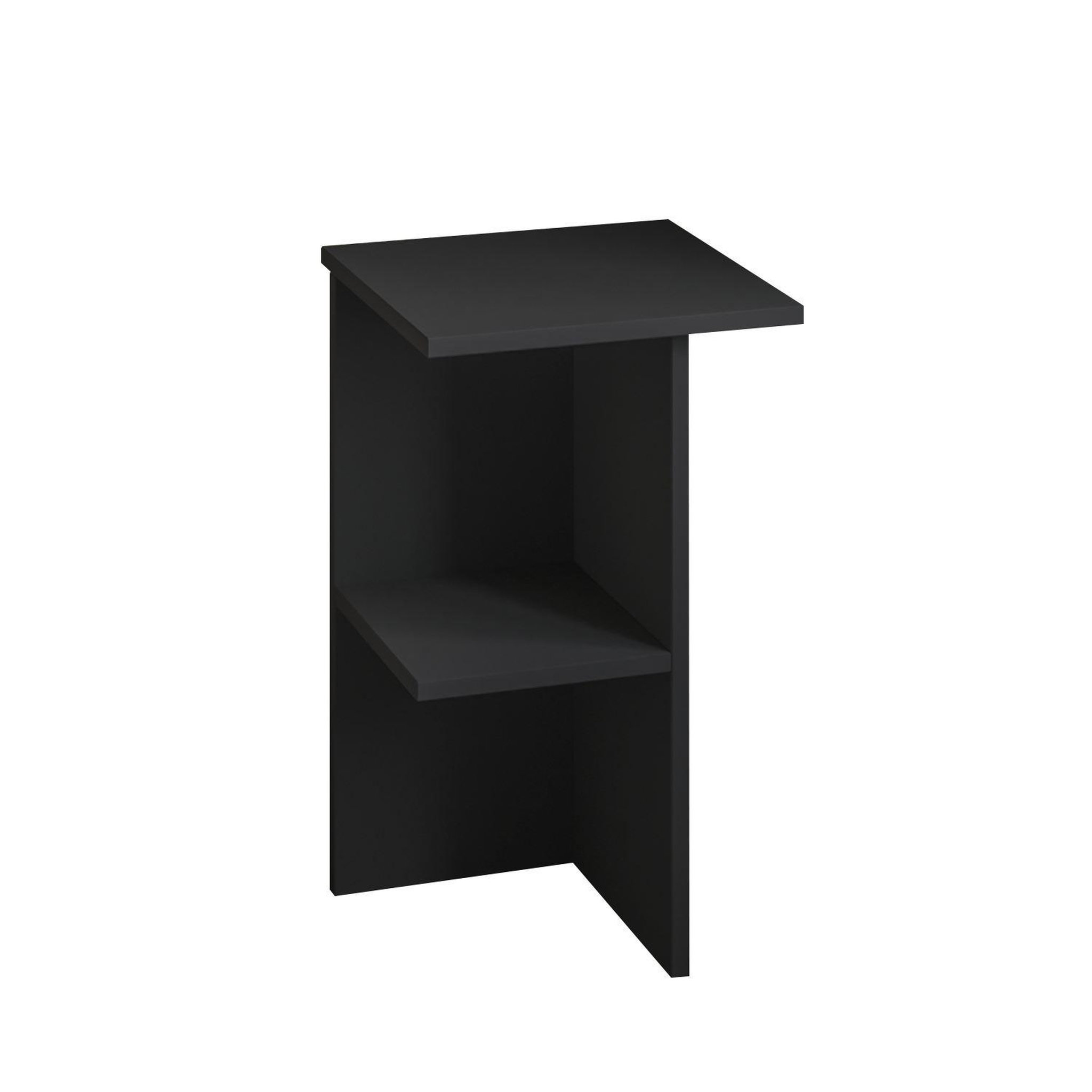 Habitat et Jardin Table de chevet en bois  leray  - 36 x 36 x 60 cm - gris anthracite
