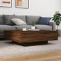 Voir la diapositive 4 : VIDAXL Table basse avec lumieres LED chene marron 100x100x31 cm