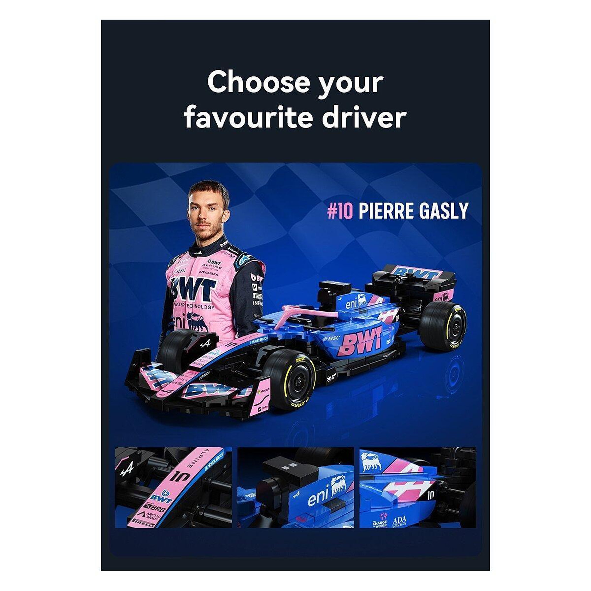 Voir la diapositive 2 : Jamara Cada bwt alpine formula one™ team a525 1:24 bleu bricks