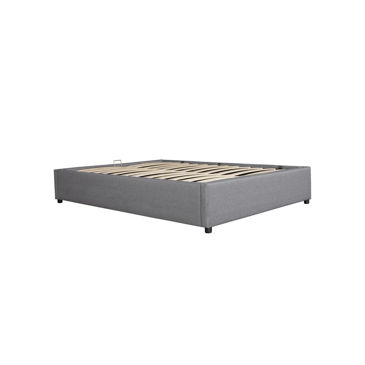 Lit coffre tissu avec sommier relevable 140x190 cm OSCAR