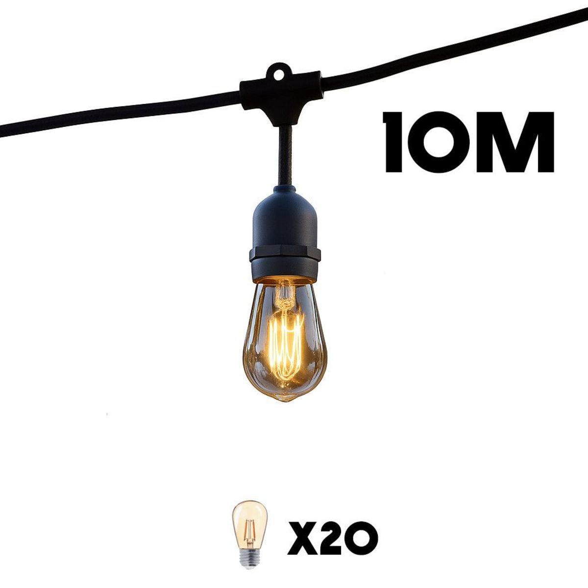 Lumisky Guirlande lumineuse MAFY Noir Caoutchouc 10M