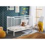 Voir la diapositive 2 : Paris Prix Lit Bébé & Matelas  Cypi  60x120cm Blanc