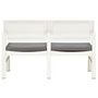 Voir la diapositive 5 : VIDAXL Banc de jardin a 2 places et coussins 120 cm Plastique Blanc