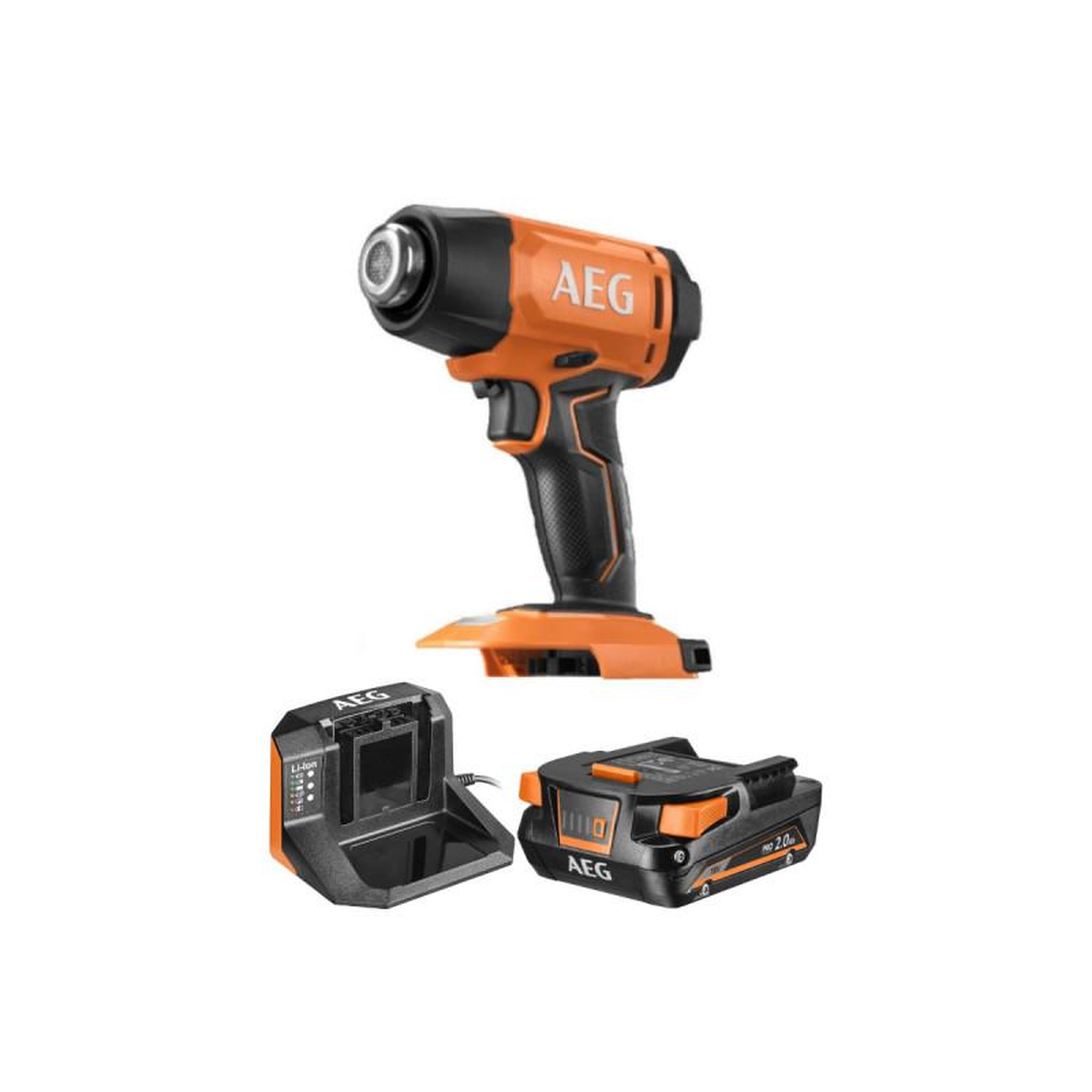 Voir la diapositive 1 : AEG Pack AEG Décapeur thermique - BHG18-0 - 18V - 1 batterie 2.0Ah - 1 chargeur - SETL1820S