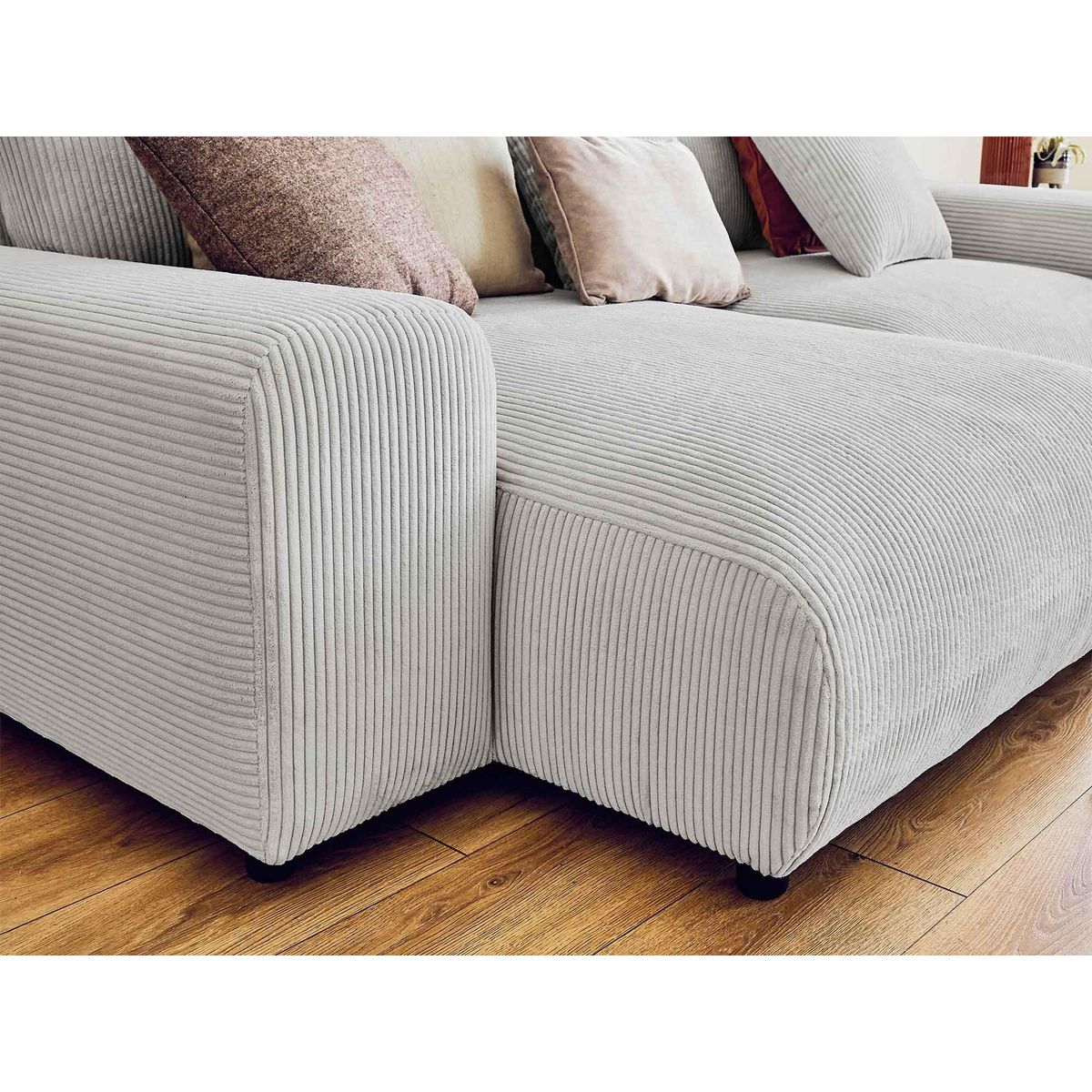 LISA DESIGN Garance - canapé d'angle réversible - 4 places - en velours côtelé