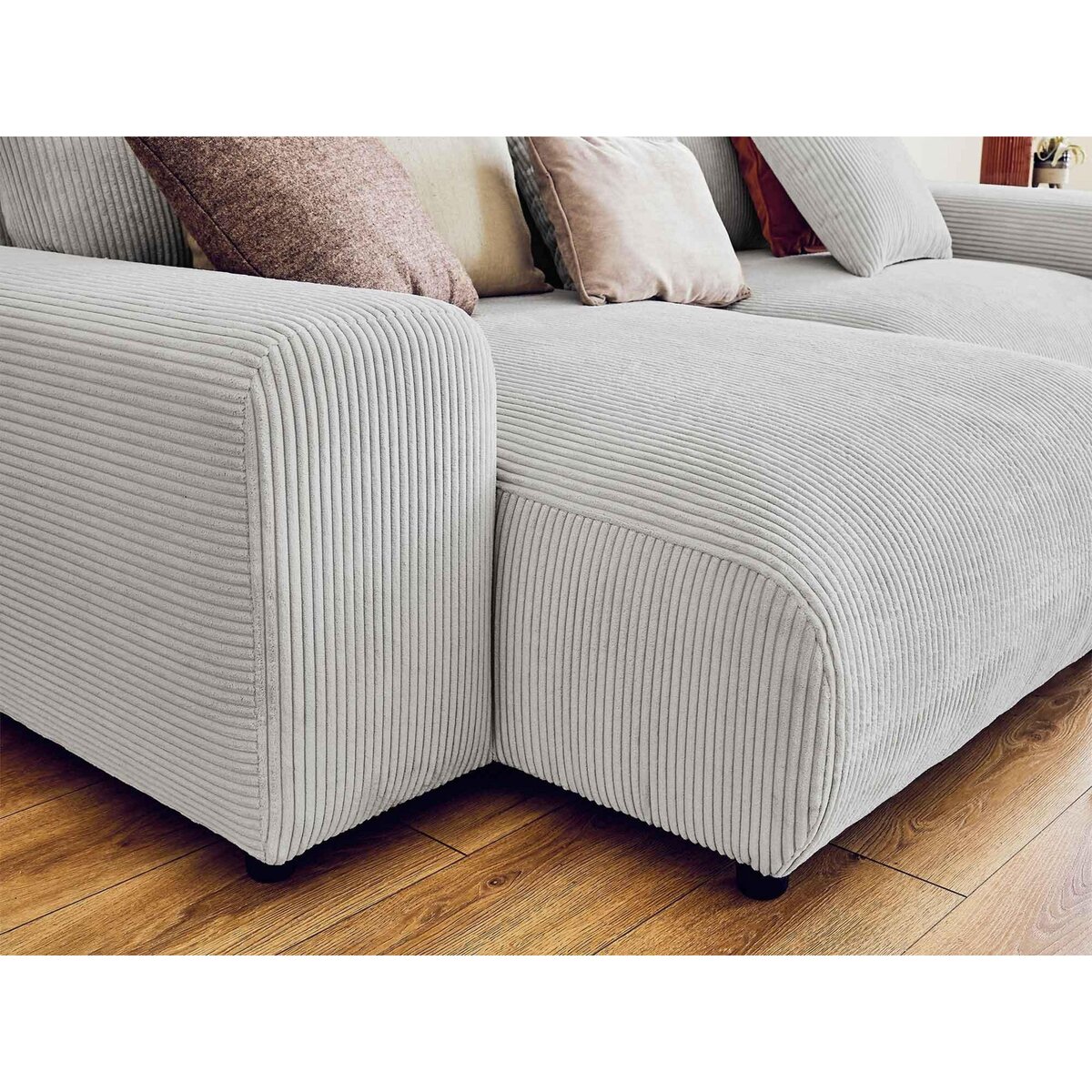 LISA DESIGN Garance - canapé d'angle réversible - 4 places - en velours côtelé