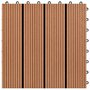 Voir la diapositive 4 : VIDAXL Carreaux de terrasse WPC 30x30 cm 11 pcs 1 m2 Marron