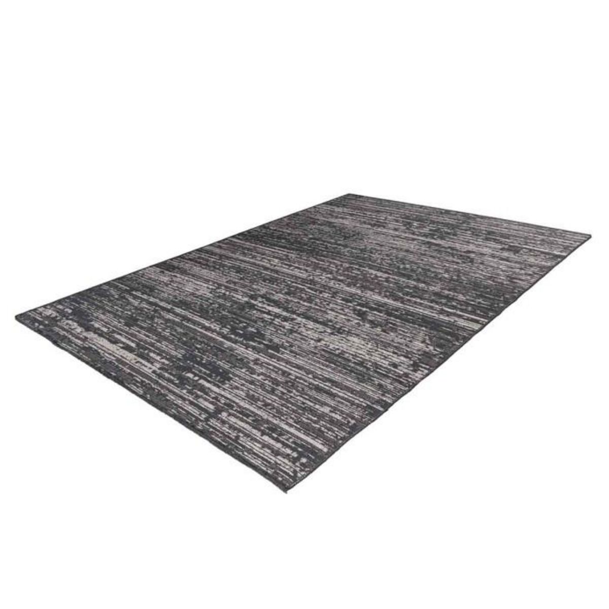 Paris Prix Tapis Tissé à Poils Plats Vintage  Kalevi  Gris