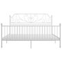 Voir la diapositive 3 : VIDAXL Cadre de lit sans matelas blanc metal 180x200 cm