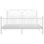 Voir la diapositive 3 : VIDAXL Cadre de lit sans matelas blanc metal 180x200 cm