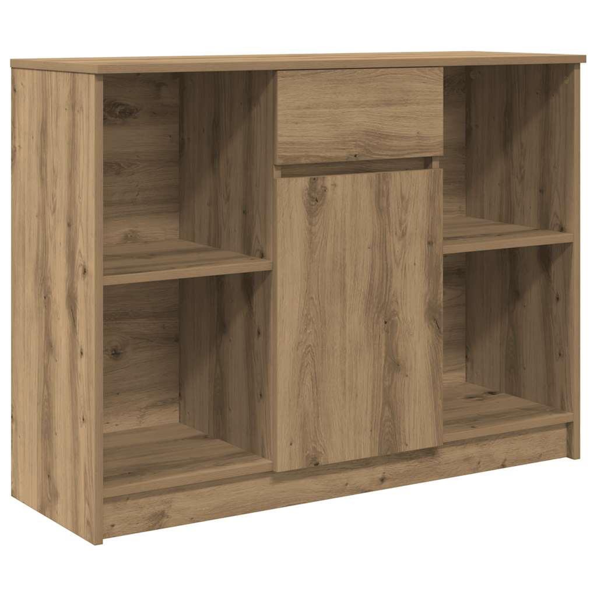 Voir la diapositive 2 : VIDAXL Buffet avec tiroir chene artisanal 101x35x76 cm bois ingenierie