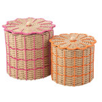 Paris Prix Lot de 2 Paniers de Rangement  Flores  29cm Naturel