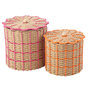 Voir la diapositive 1 : Paris Prix Lot de 2 Paniers de Rangement  Flores  29cm Naturel
