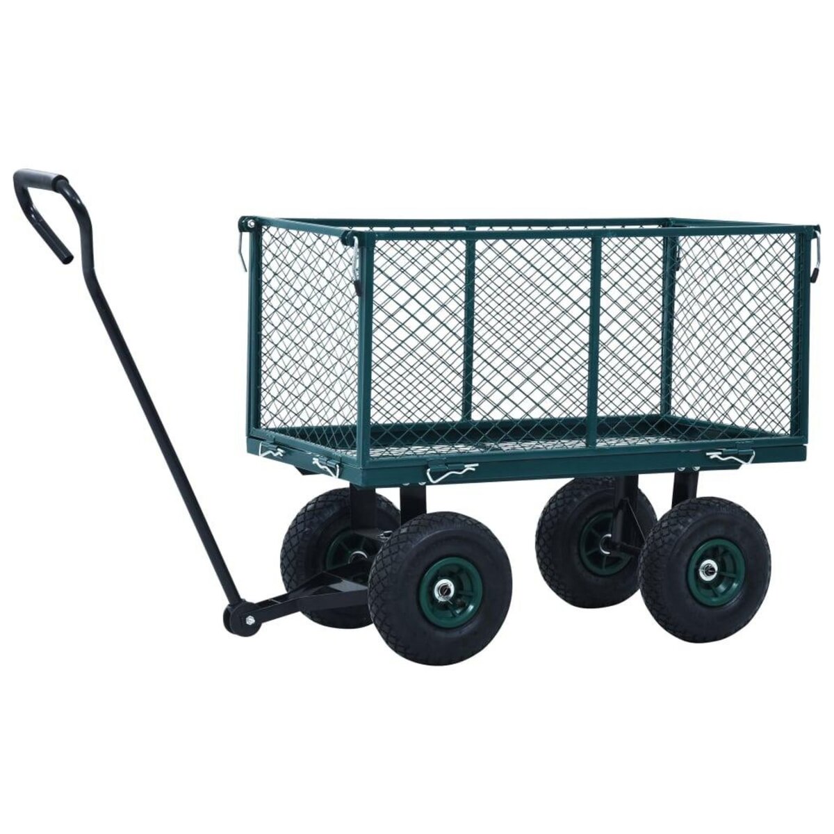 VIDAXL Chariot a main de jardin Vert 350 kg