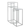 Voir la diapositive 2 : Paris Prix Lot de 2 Sellettes en Métal  Brise  85cm Gris